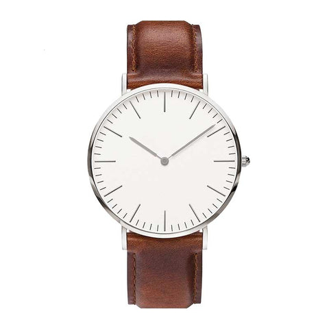 Leather Band Quartz Wrist Watch