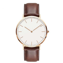 Leather Band Quartz Wrist Watch