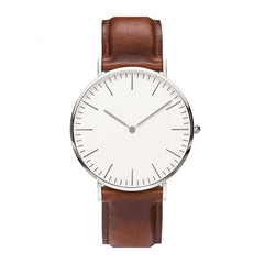 Leather Band Quartz Wrist Watch