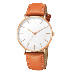 Ultra-thin Leather Band Quartz Watch