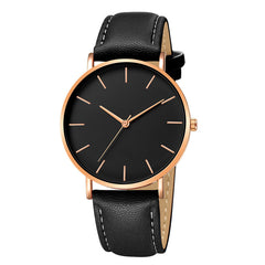 Ultra-thin Leather Band Quartz Watch