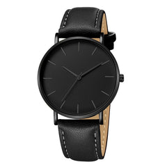 Ultra-thin Leather Band Quartz Watch