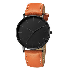 Ultra-thin Leather Band Quartz Watch