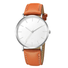 Ultra-thin Leather Band Quartz Watch