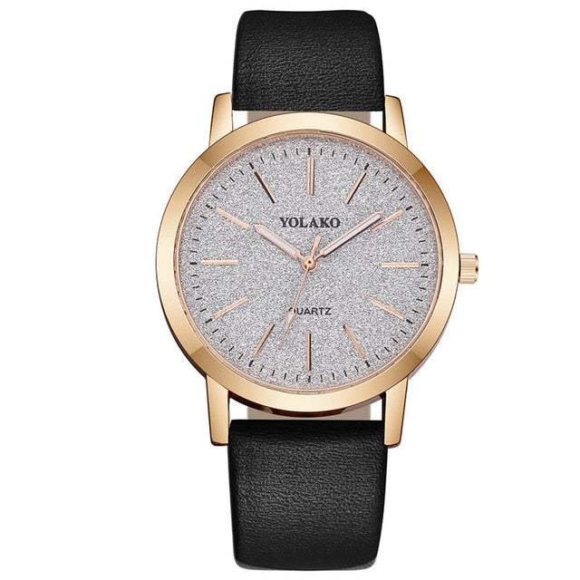 Faux Leather Quartz Wrist Watch