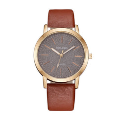 Faux Leather Quartz Wrist Watch