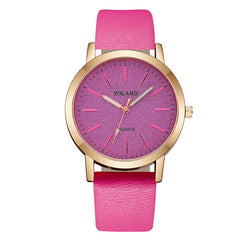 Faux Leather Quartz Wrist Watch