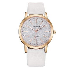 Faux Leather Quartz Wrist Watch