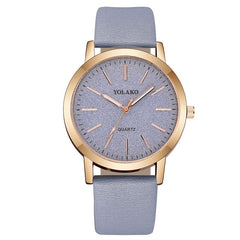 Faux Leather Quartz Wrist Watch
