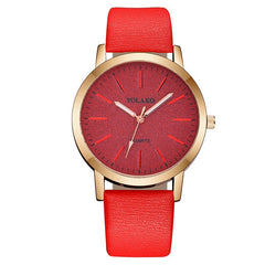 Faux Leather Quartz Wrist Watch