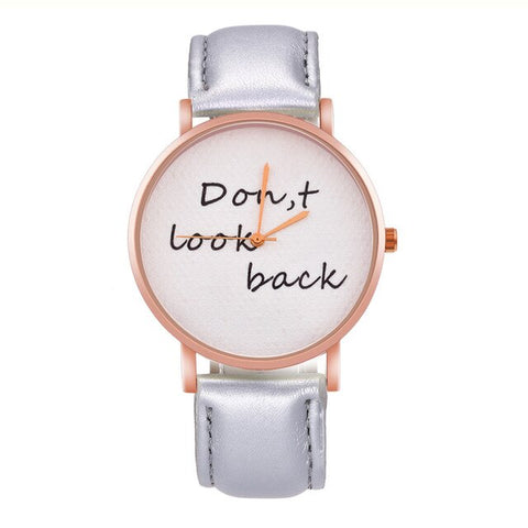 Letters Print Quartz Watch